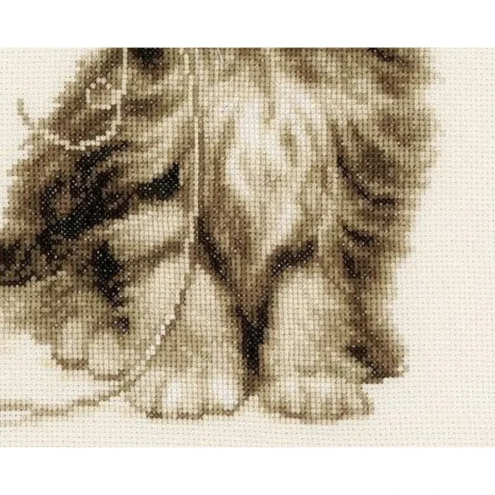 Vervaco Kitten Cross Stitch Kit 0162378 Counted Cross Stitch Kit Cat